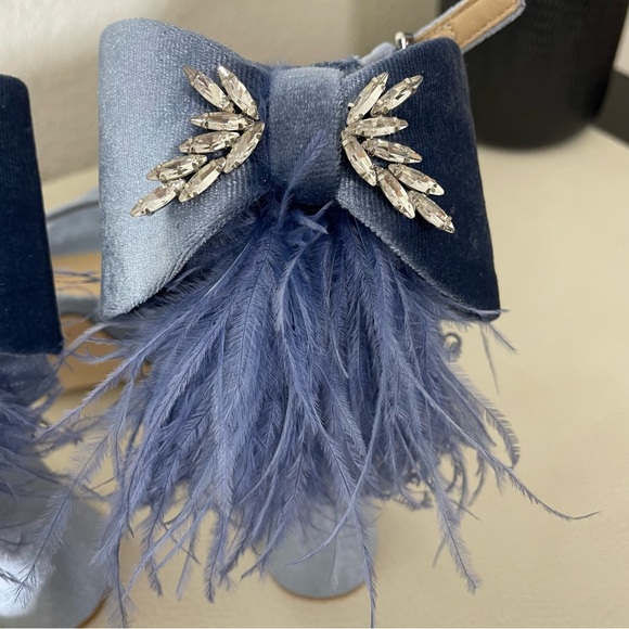 ANTONIO MELANI Janie Velvet Platform Dress Sandals - Picture 13 of 13